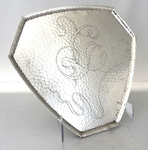 Tiffany sterling hexagonal hammered tray